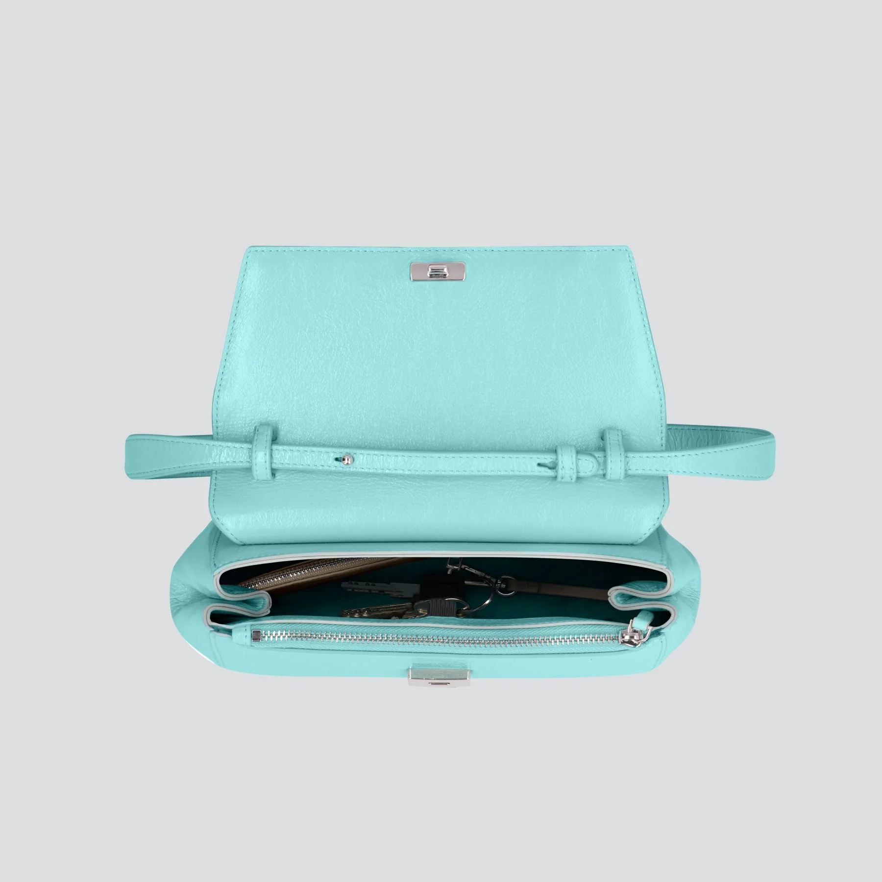 Ikon Clutch - naplack turquoise - Image 3