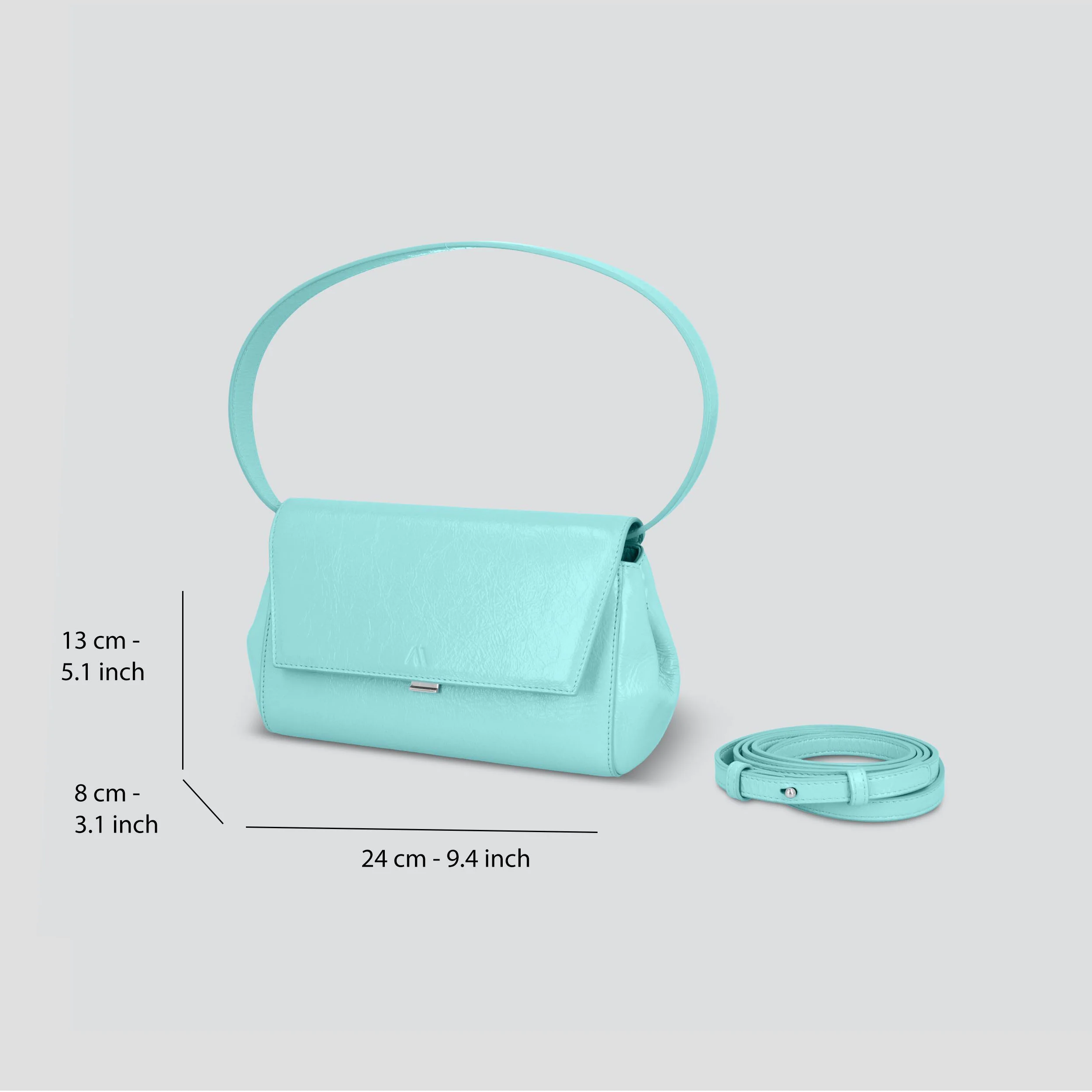 Ikon Clutch - naplack turquoise - Image 4