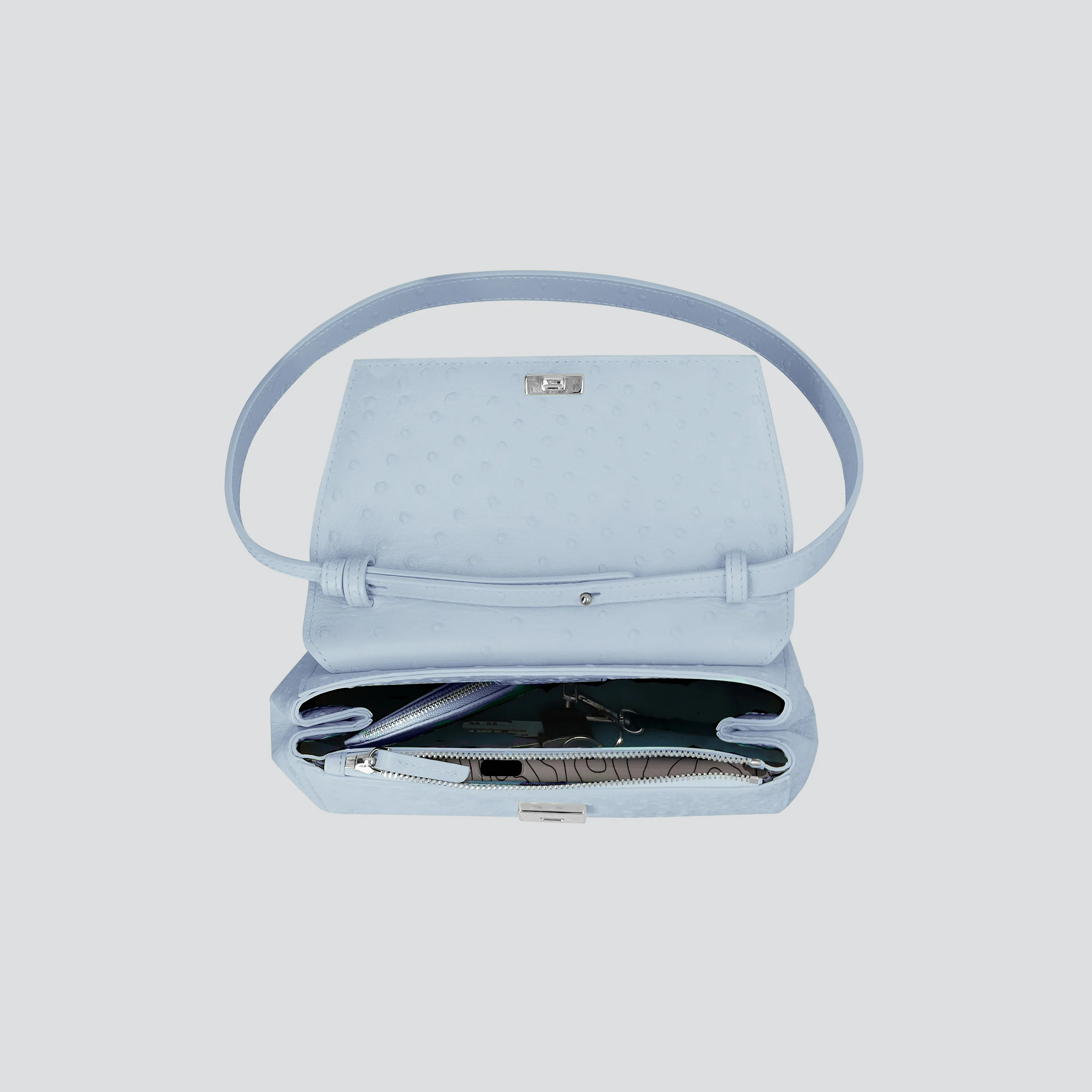 Ikon Clutch - ostrich ice blue - Image 3