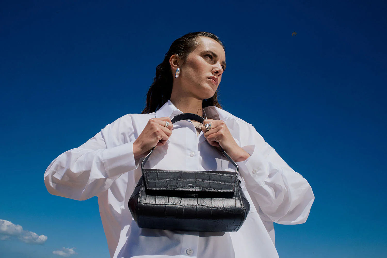 Ikon Clutch - soft croco black - Image 5