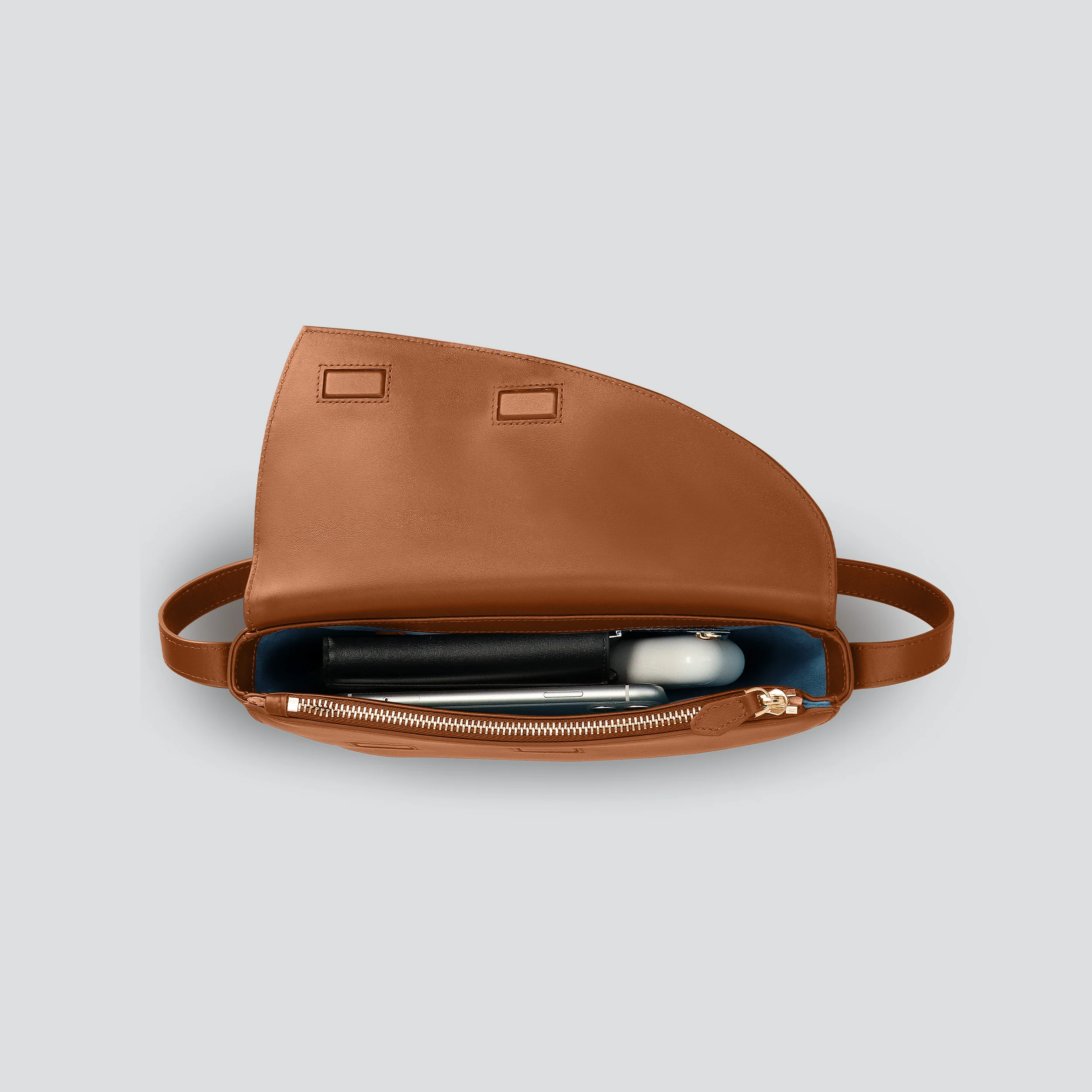 Rebel Cross Body  - soft touch cognac - Image 3