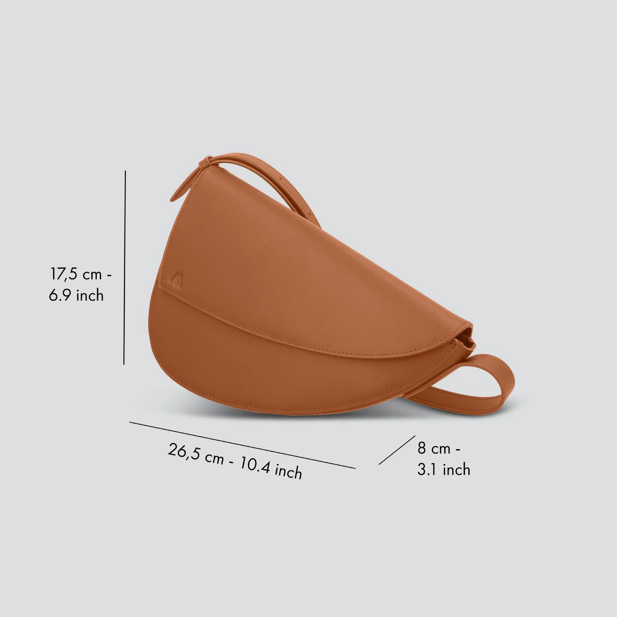 Rebel Cross Body  - soft touch cognac - Image 4