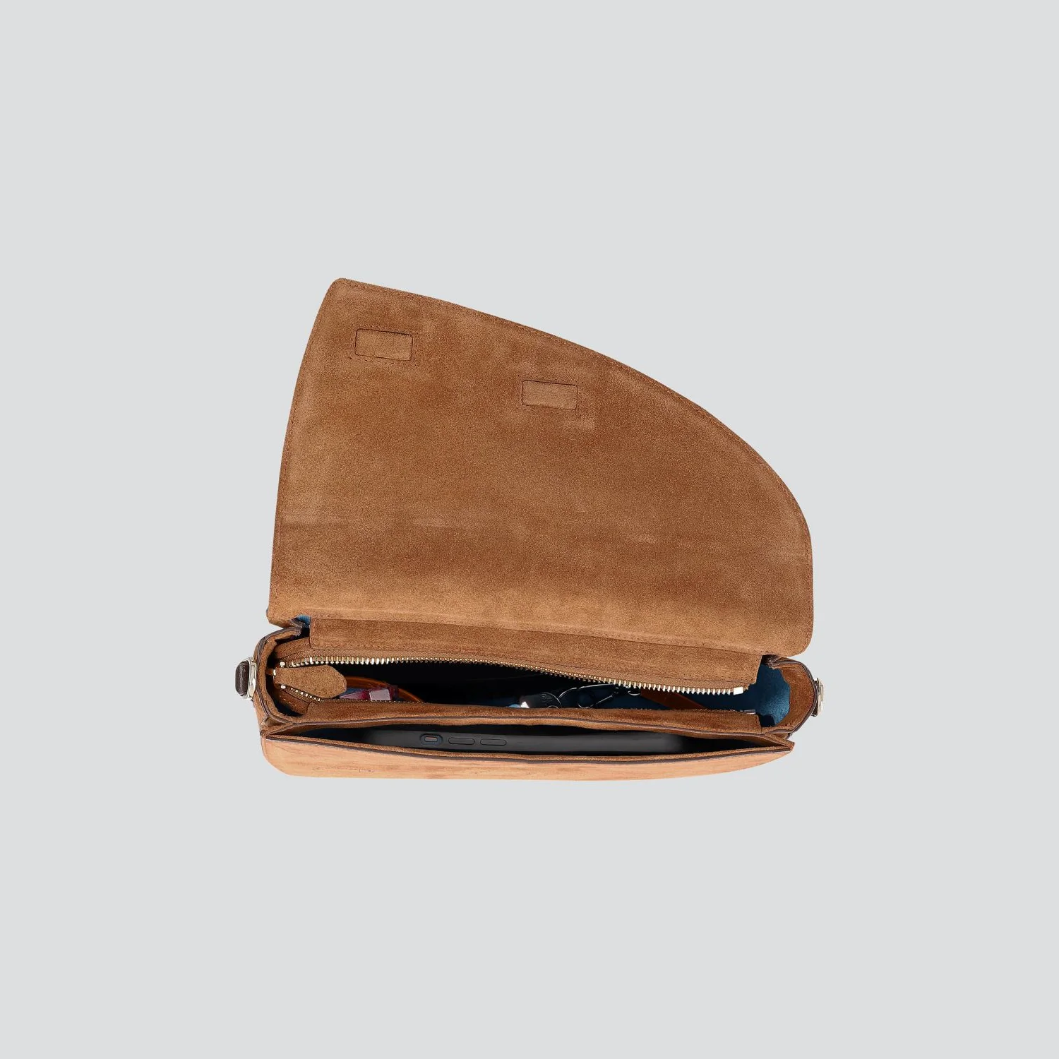 Rebel Saddle Bag - suede cognac - Image 3